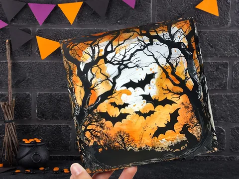 Bats Halloween Card - View 7