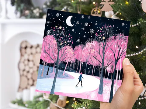 Ice Skating Christmas Card - View 9