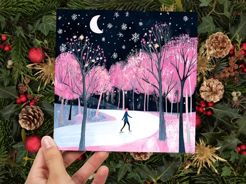 Ice Skating Christmas Card - View 6