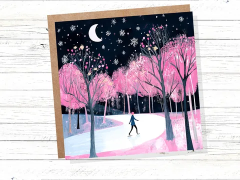 Ice Skating Christmas Card - View 4