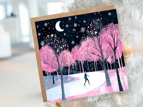 Ice Skating Christmas Card - View 5