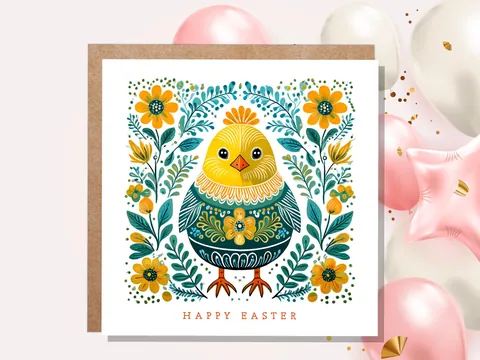 Happy Easter Chick Card - View 3