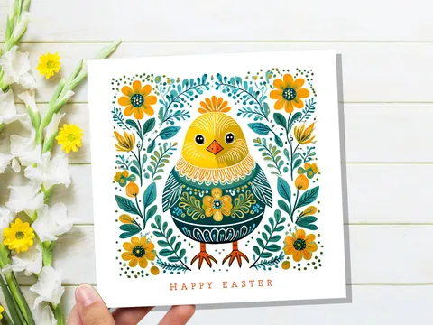 Happy Easter Chick Card