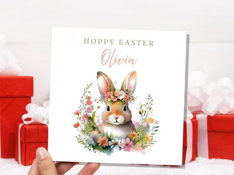 Personalised Kids Easter Bunny Card - View 9