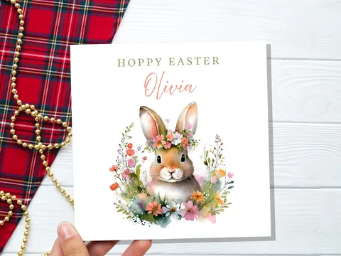 Personalised Kids Easter Bunny Card - View 7