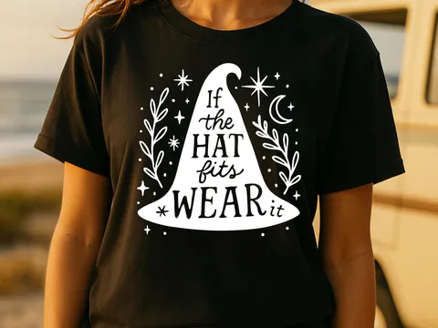 If the Hat Fits Wear It Witch T-Shirt - View 4