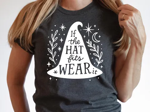 If the Hat Fits Wear It Witch T-Shirt - View 8