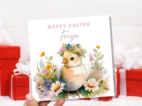 Personalised Easter Chick Greeting Card - View 6