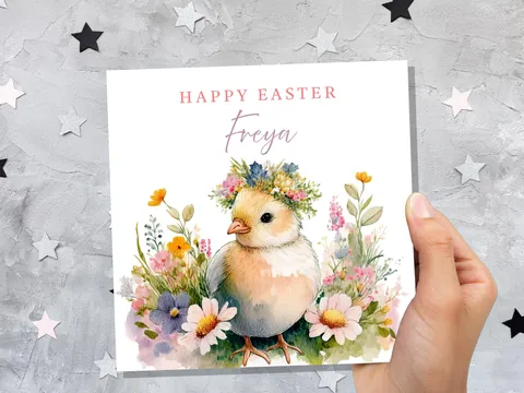 Personalised Easter Chick Greeting Card - View 7
