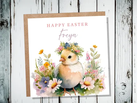 Personalised Easter Chick Greeting Card - View 4