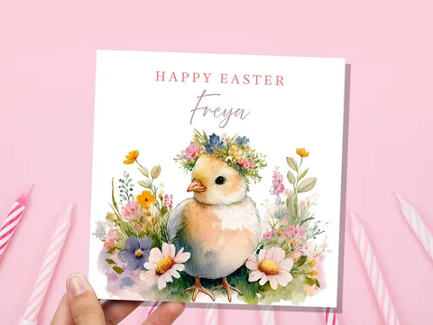 Personalised Easter Chick Greeting Card - View 5