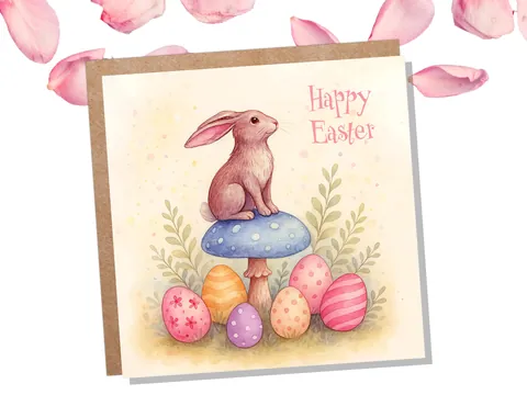 Pastel Easter Bunny Card