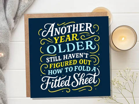Funny Adulting Birthday Card – Fitted Sheet - View 4