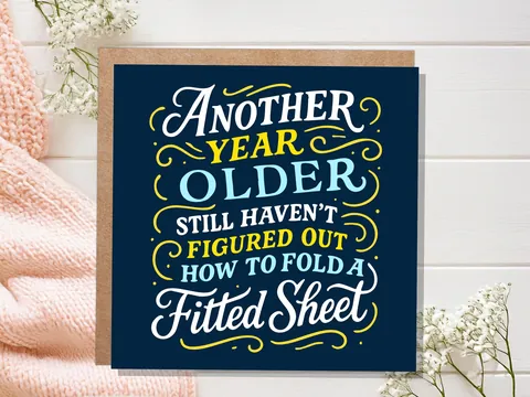 Funny Adulting Birthday Card – Fitted Sheet - View 5