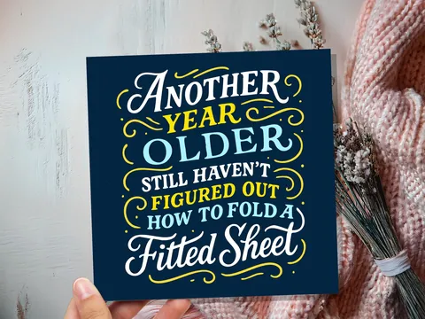 Funny Adulting Birthday Card – Fitted Sheet - View 6