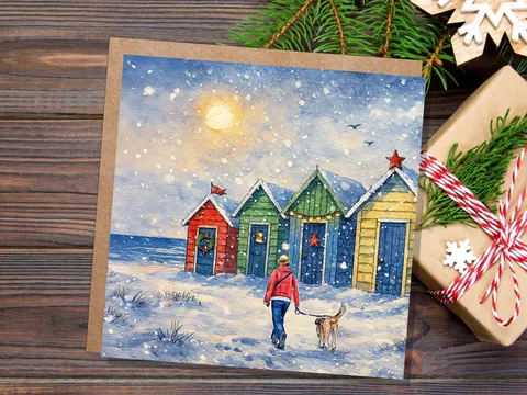 Dog Walker Christmas Card