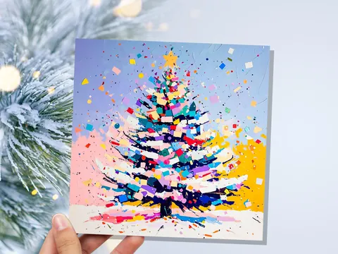 Confetti Christmas Tree Card - View 5