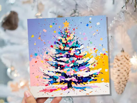 Confetti Christmas Tree Card