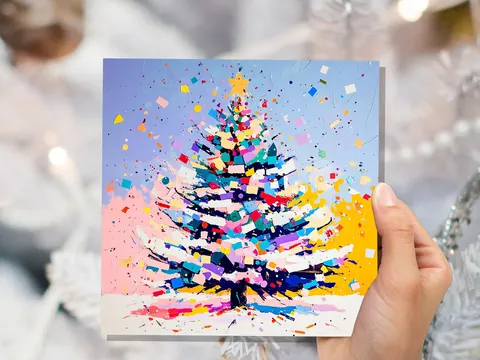 Confetti Christmas Tree Card - View 4
