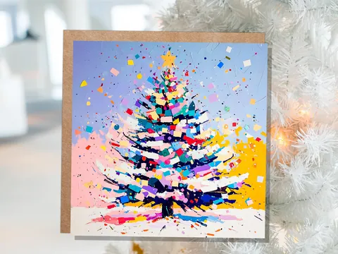 Confetti Christmas Tree Card - View 7